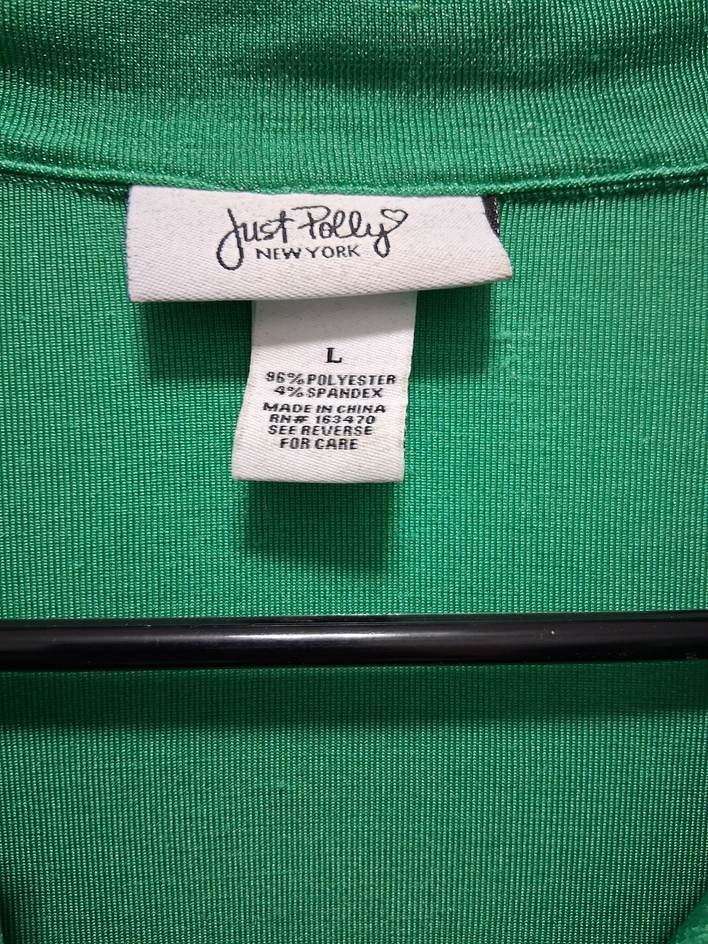 Justify Green Ruched Button-Front Long Sleeve Top - Picture 2 of 2